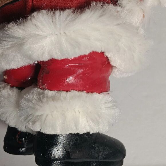 Vintage Santa Claus Paper Mache & Resin Figurine Decore Book Boy of Toys 7.5" - Picture 13 of 13